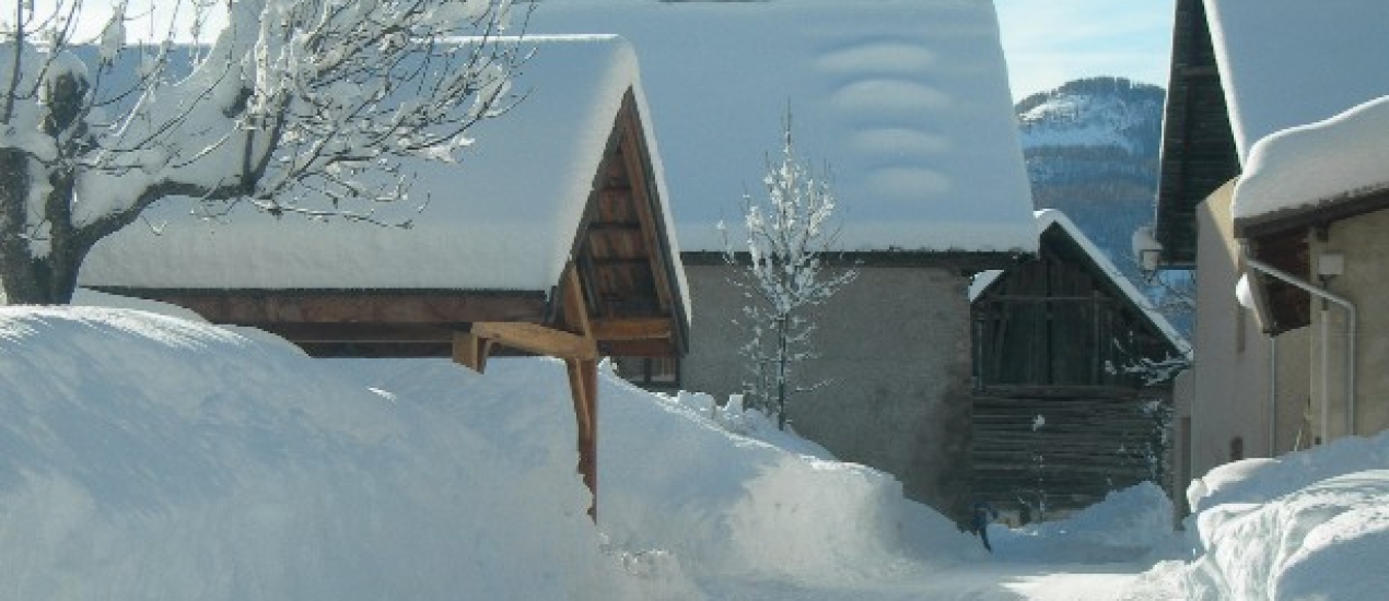 une bonne chute de neige dans le village